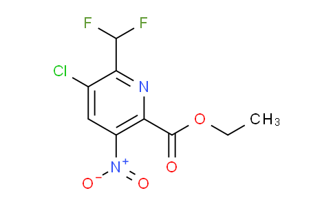 Ethyl 3-chloro-2-(difluoromethyl)-5-nitropyridine-6-carboxylate