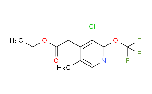 Ethyl 3-chloro-5-methyl-2-(trifluoromethoxy)pyridine-4-acetate