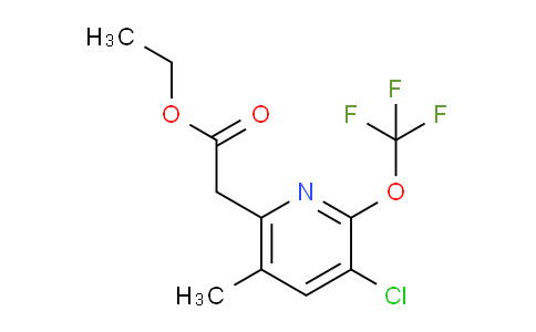 Ethyl 3-chloro-5-methyl-2-(trifluoromethoxy)pyridine-6-acetate