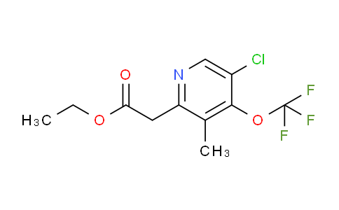 Ethyl 5-chloro-3-methyl-4-(trifluoromethoxy)pyridine-2-acetate
