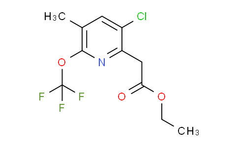 Ethyl 3-chloro-5-methyl-6-(trifluoromethoxy)pyridine-2-acetate