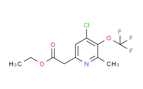 Ethyl 4-chloro-2-methyl-3-(trifluoromethoxy)pyridine-6-acetate