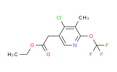 Ethyl 4-chloro-3-methyl-2-(trifluoromethoxy)pyridine-5-acetate