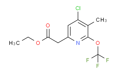 Ethyl 4-chloro-3-methyl-2-(trifluoromethoxy)pyridine-6-acetate