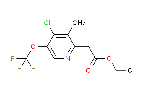 Ethyl 4-chloro-3-methyl-5-(trifluoromethoxy)pyridine-2-acetate