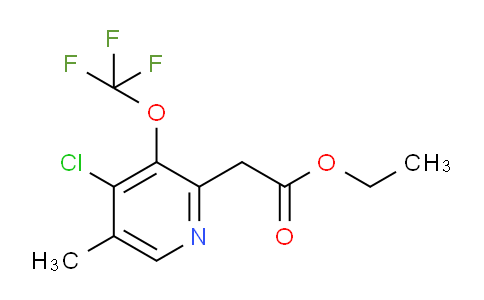 Ethyl 4-chloro-5-methyl-3-(trifluoromethoxy)pyridine-2-acetate