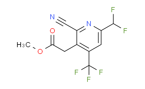 Methyl 2-cyano-6-(difluoromethyl)-4-(trifluoromethyl)pyridine-3-acetate