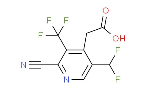 2-Cyano-5-(difluoromethyl)-3-(trifluoromethyl)pyridine-4-acetic acid