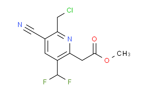 AM205661 | 1805187-74-9 | Methyl 2-(chloromethyl)-3-cyano-5-(difluoromethyl)pyridine-6-acetate