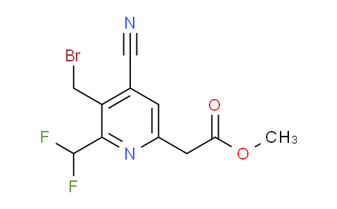 Methyl 3-(bromomethyl)-4-cyano-2-(difluoromethyl)pyridine-6-acetate