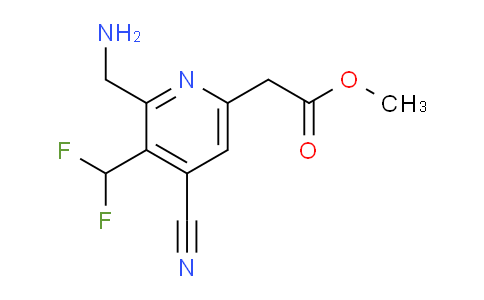 Methyl 2-(aminomethyl)-4-cyano-3-(difluoromethyl)pyridine-6-acetate