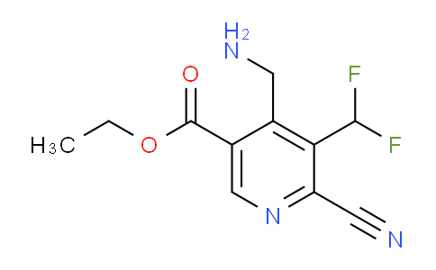 Ethyl 4-(aminomethyl)-2-cyano-3-(difluoromethyl)pyridine-5-carboxylate