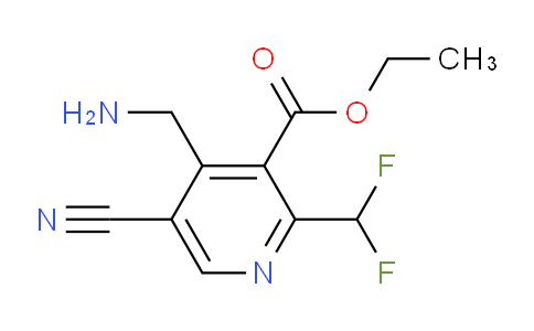 Ethyl 4-(aminomethyl)-5-cyano-2-(difluoromethyl)pyridine-3-carboxylate