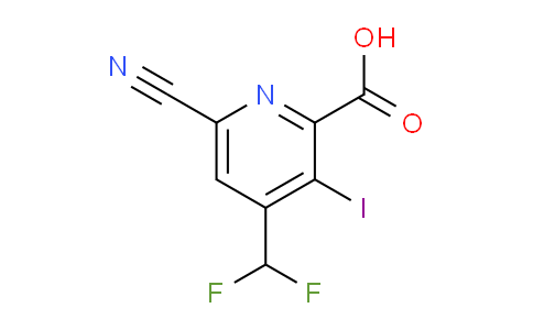 AM205854 | 1806948-73-1 | 6-Cyano-4-(difluoromethyl)-3-iodopyridine-2-carboxylic acid