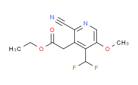 Ethyl 2-cyano-4-(difluoromethyl)-5-methoxypyridine-3-acetate