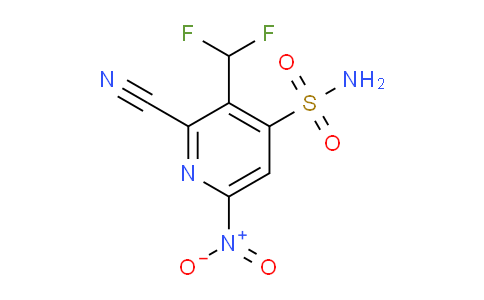 2-Cyano-3-(difluoromethyl)-6-nitropyridine-4-sulfonamide