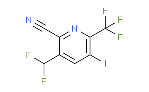 2-Cyano-3-(difluoromethyl)-5-iodo-6-(trifluoromethyl)pyridine