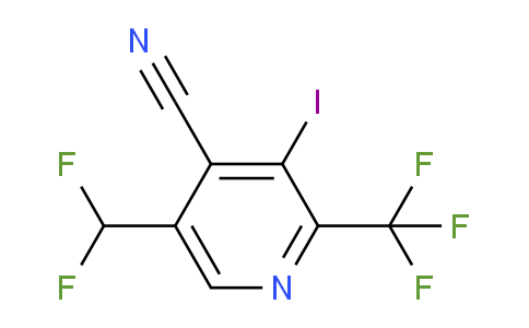 4-Cyano-5-(difluoromethyl)-3-iodo-2-(trifluoromethyl)pyridine