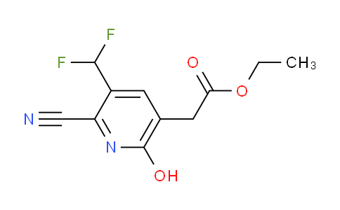 Ethyl 2-cyano-3-(difluoromethyl)-6-hydroxypyridine-5-acetate