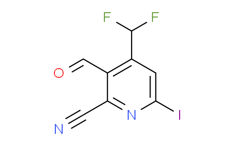 2-Cyano-4-(difluoromethyl)-6-iodopyridine-3-carboxaldehyde