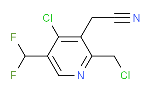 4-Chloro-2-(chloromethyl)-5-(difluoromethyl)pyridine-3-acetonitrile