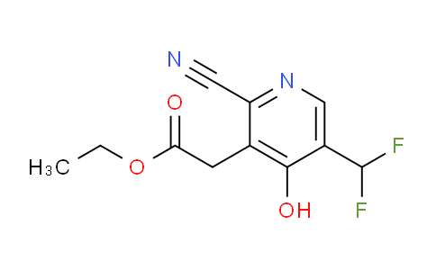 Ethyl 2-cyano-5-(difluoromethyl)-4-hydroxypyridine-3-acetate
