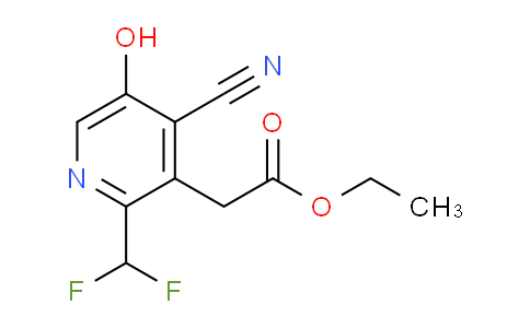 Ethyl 4-cyano-2-(difluoromethyl)-5-hydroxypyridine-3-acetate