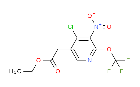 Ethyl 4-chloro-3-nitro-2-(trifluoromethoxy)pyridine-5-acetate