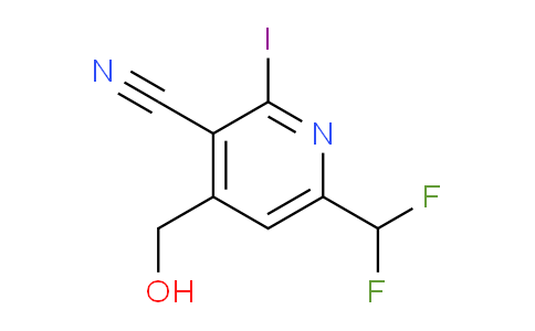 3-Cyano-6-(difluoromethyl)-2-iodopyridine-4-methanol