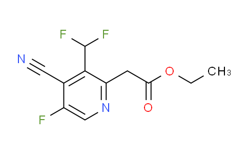 Ethyl 4-cyano-3-(difluoromethyl)-5-fluoropyridine-2-acetate