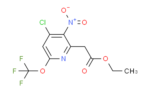 Ethyl 4-chloro-3-nitro-6-(trifluoromethoxy)pyridine-2-acetate