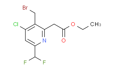 AM206256 | 1805274-14-9 | Ethyl 3-(bromomethyl)-4-chloro-6-(difluoromethyl)pyridine-2-acetate