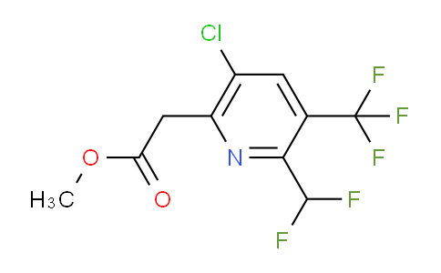 Methyl 5-chloro-2-(difluoromethyl)-3-(trifluoromethyl)pyridine-6-acetate