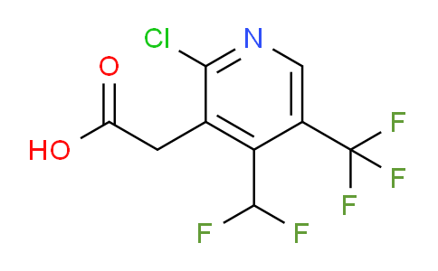 2-Chloro-4-(difluoromethyl)-5-(trifluoromethyl)pyridine-3-acetic acid