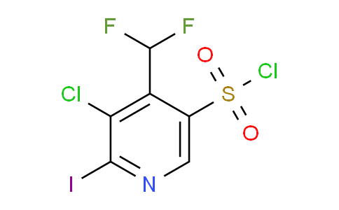 3-Chloro-4-(difluoromethyl)-2-iodopyridine-5-sulfonyl chloride