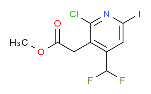 AM206345 | 1806938-42-0 | Methyl 2-chloro-4-(difluoromethyl)-6-iodopyridine-3-acetate