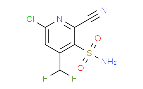 6-Chloro-2-cyano-4-(difluoromethyl)pyridine-3-sulfonamide