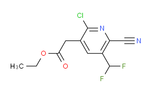 Ethyl 2-chloro-6-cyano-5-(difluoromethyl)pyridine-3-acetate