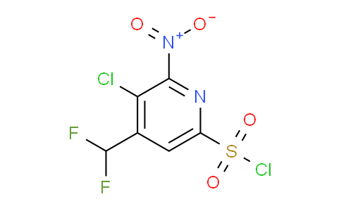 3-Chloro-4-(difluoromethyl)-2-nitropyridine-6-sulfonyl chloride