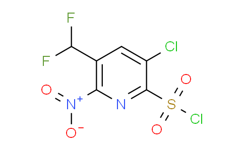 3-Chloro-5-(difluoromethyl)-6-nitropyridine-2-sulfonyl chloride