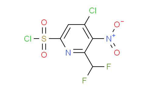 4-Chloro-2-(difluoromethyl)-3-nitropyridine-6-sulfonyl chloride