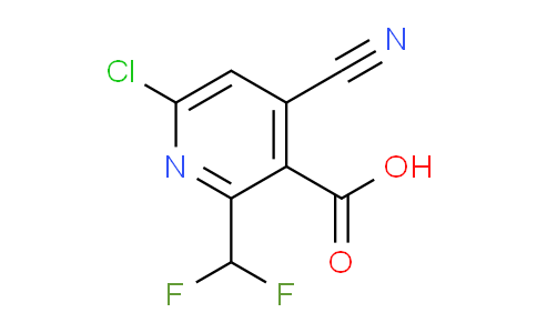 6-Chloro-4-cyano-2-(difluoromethyl)pyridine-3-carboxylic acid