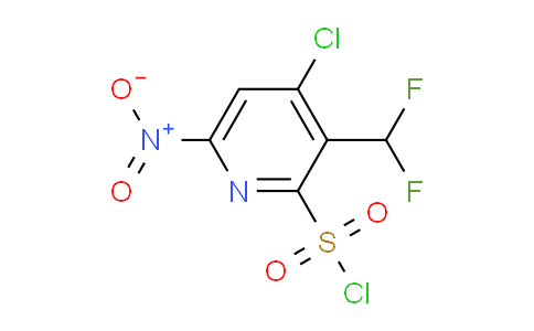 4-Chloro-3-(difluoromethyl)-6-nitropyridine-2-sulfonyl chloride