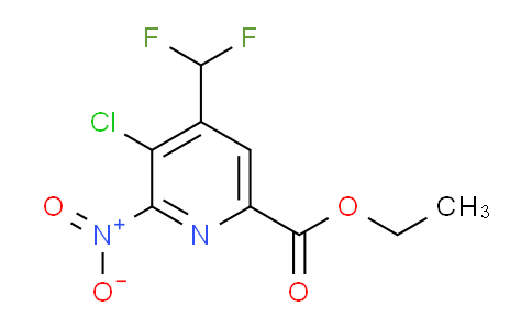 AM206442 | 1805375-44-3 | Ethyl 3-chloro-4-(difluoromethyl)-2-nitropyridine-6-carboxylate
