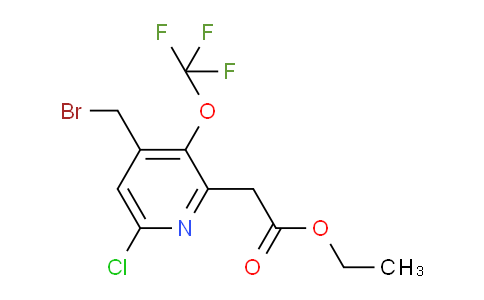 Ethyl 4-(bromomethyl)-6-chloro-3-(trifluoromethoxy)pyridine-2-acetate