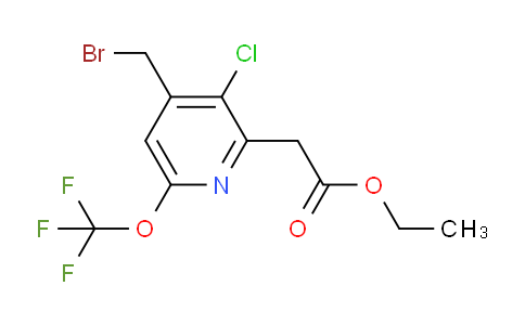 AM20654 | 1805932-58-4 | Ethyl 4-(bromomethyl)-3-chloro-6-(trifluoromethoxy)pyridine-2-acetate