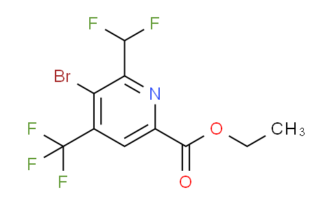 AM206547 | 1807007-50-6 | Ethyl 3-bromo-2-(difluoromethyl)-4-(trifluoromethyl)pyridine-6-carboxylate