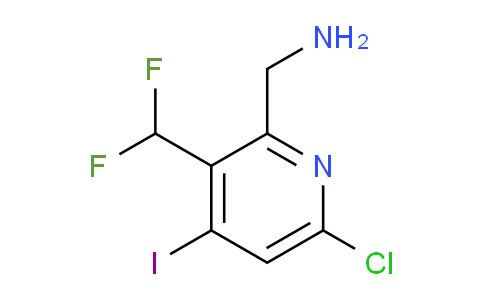 2-(Aminomethyl)-6-chloro-3-(difluoromethyl)-4-iodopyridine
