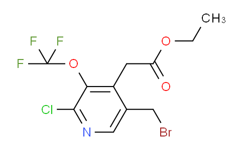 AM20656 | 1804704-30-0 | Ethyl 5-(bromomethyl)-2-chloro-3-(trifluoromethoxy)pyridine-4-acetate
