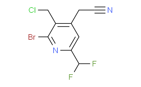 2-Bromo-3-(chloromethyl)-6-(difluoromethyl)pyridine-4-acetonitrile